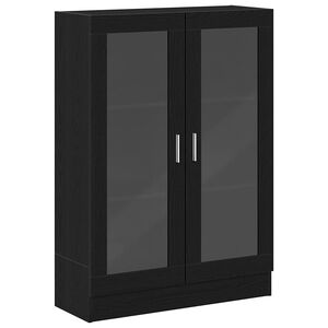 vidaXL Skř&iacute;ňka na knihy Čern&yacute; dub 82,5x30,5x115 cm Dřevěn&aacute; konstrukce