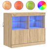 vidaXL Př&iacute;born&iacute;k s LED osvětlen&iacute;m dub sonoma 81 x 37 x 67 cm