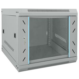 vidaXL S&iacute;ťov&yacute; kabinet s &uacute;loži&scaron;těm &Scaron;ed&aacute; 53 x 60 x 45 cm Ocel