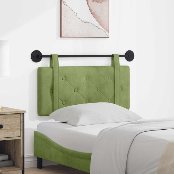 vidaXL Z&aacute;věsn&aacute; čeln&iacute; deska Světl&aacute; zelen&aacute; 100 x 55 x 5 cm samet