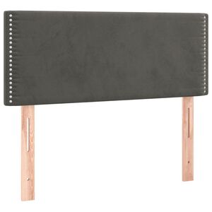 vidaXL Čelo postele tmavě &scaron;ed&eacute; 80 x 5 x 78/88 cm samet