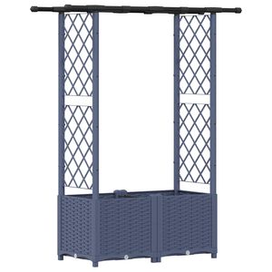 vidaXL Vyv&yacute;&scaron;en&yacute; z&aacute;hon s trel&aacute;ž&iacute; a střechou &Scaron;ed&aacute; 124,5 x 40 x 136 cm PP