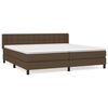vidaXL Box spring postel s matrac&iacute; tmavě hněd&aacute; 200x200 cm textil