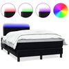 vidaXL Box spring postel s matrac&iacute; a LED čern&aacute; 120x210 cm samet