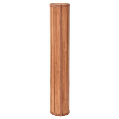 vidaXL Koberec čtvercový hnědý 100 x 100 cm bambus