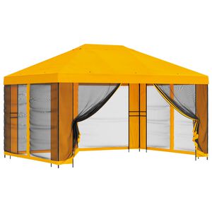 vidaXL Zahradn&iacute; alt&aacute;n se stěnami 4 &times; 3 m Žlut&aacute; Polyester a ocel