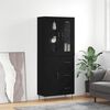 vidaXL Skř&iacute;ň highboard čern&aacute; 69,5 x 34 x 180 cm kompozitn&iacute; dřevo