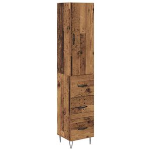 vidaXL Vysok&yacute; bufet Star&eacute; dřevo 34,5 x 34 x 90 cm kompozitn&iacute; dřevo