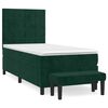 vidaXL Box spring postel s matrac&iacute; tmavě zelen&aacute; 80 x 200 cm samet