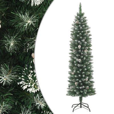 vidaXL Umělý úzký vánoční stromek se stojanem 120 cm PVC
