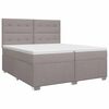 vidaXL Postel boxspring s matrac&iacute; s čelo Taupe 200 x 200 cm Textil