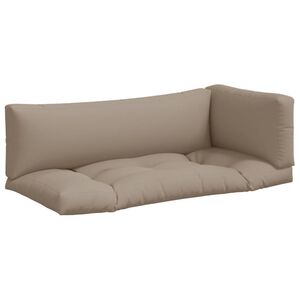 vidaXL Podu&scaron;ky na palety 3 ks taupe textil