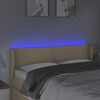 vidaXL Čelo postele s LED kr&eacute;mov&eacute; 147 x 16 x 78/88 cm textil