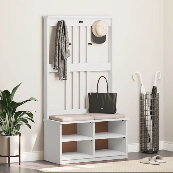 vidaXL Předs&iacute;ňov&yacute; strom SANDNES b&iacute;l&aacute; 87x40x159,5cm Borovicov&yacute; masiv