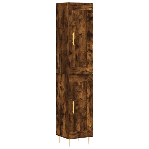 vidaXL Skř&iacute;ň highboard kouřov&yacute; dub 34,5 x 34 x 180 cm kompozitn&iacute; dřevo