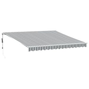vidaXL Automatick&aacute; zatahovac&iacute; mark&yacute;za antracitov&aacute; a b&iacute;l&aacute; 400 x 350 cm