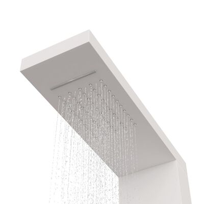 vidaXL Sprchový panel set hliník bílý