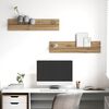 vidaXL Nástěnná polička 2 pcs Artisanový dub 80 x 11,5 x 18 cm