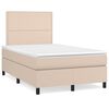 vidaXL Box spring postel s matrac&iacute; cappuccino 120x190 cm uměl&aacute; kůže