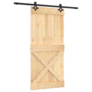 vidaXL Posuvn&eacute; dveře 95 x 210 cm Masivn&iacute; borov&eacute; dřevo (neupraven&eacute;)