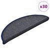 vidaXL Schodov&eacute; rohože 30 ks 56 x 17 x 3 cm tmavě &scaron;ed&eacute; a modr&eacute;, půlkulat&eacute;