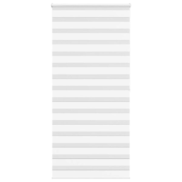 vidaXL Zebra roleta b&iacute;l&aacute; 115x200 cm &scaron;&iacute;řka l&aacute;tky 110,9 cm polyester