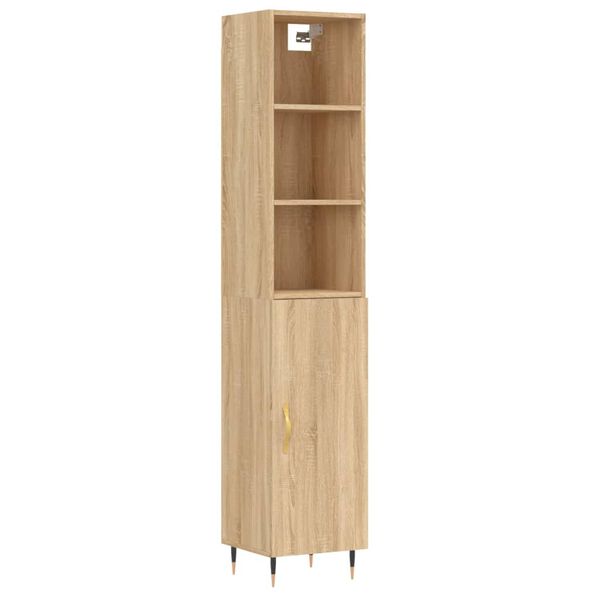 vidaXL Skř&iacute;ň highboard dub sonoma 34,5 x 34 x 180 cm kompozitn&iacute; dřevo