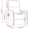 vidaXL Zvedac&iacute; mas&aacute;žn&iacute; křeslo kr&eacute;mov&eacute; l&aacute;tka z mikrovl&aacute;kna