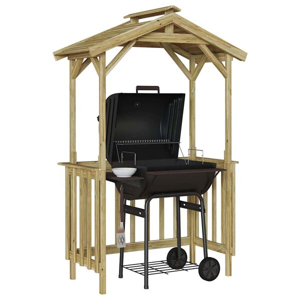 vidaXL Přístřešek na gril Hnědá 133,5 x 63 x 200 cm