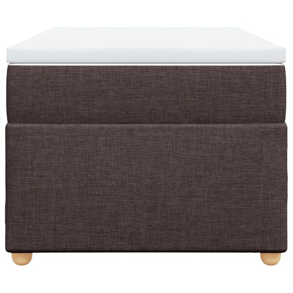 vidaXL Box spring postel s matrací tmavě hnědá 100 x 200 cm textil