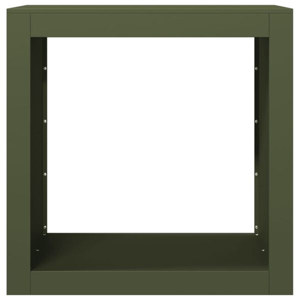 vidaXL Stojan na palivov&eacute; dřevo zelen&yacute; 60 x 40 x 60 cm ocel