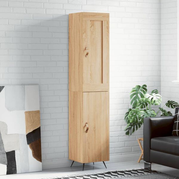 vidaXL Skř&iacute;ň highboard dub sonoma 34,5 x 34 x 180 cm kompozitn&iacute; dřevo
