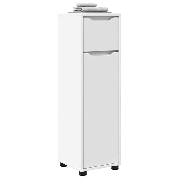 vidaXL Koupelnov&aacute; skř&iacute;ň B&iacute;l&aacute; 30,5 x 30 x 101 cm kompozitn&iacute; dřevo