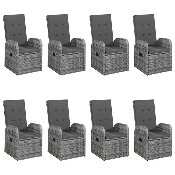 vidaXL 9d&iacute;ln&yacute; zahradn&iacute; j&iacute;deln&iacute; set &scaron;ed&yacute;