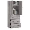 vidaXL Skř&iacute;ň highboard &scaron;ed&aacute; sonoma 69,5 x 34 x 180 cm kompozitn&iacute; dřevo