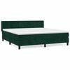vidaXL Box spring postel s matrac&iacute; tmavě zelen&aacute; 160x200 cm samet
