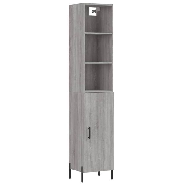 vidaXL Skř&iacute;ň highboard &scaron;ed&aacute; sonoma 34,5 x 34 x 180 cm kompozitn&iacute; dřevo