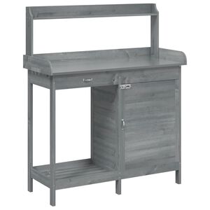 vidaXL Přesazovac&iacute; stůl se skř&iacute;ňkou &scaron;ed&yacute; 110,5x45x124,5 cm masiv jedle