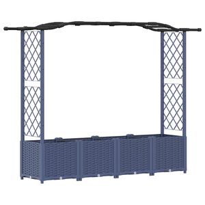 vidaXL Vyv&yacute;&scaron;en&yacute; z&aacute;hon s trel&aacute;ž&iacute; a střechou &Scaron;ed&yacute; 204 x 40 x 141 cm PP