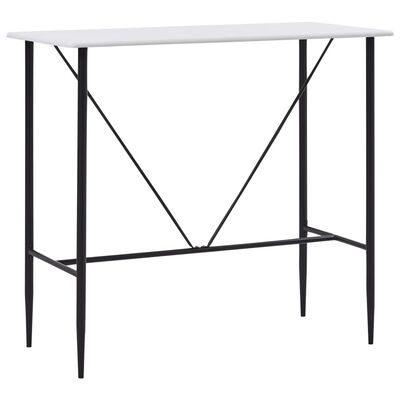 vidaXL Barový stůl bílý 120 x 60 x 110 cm MDF