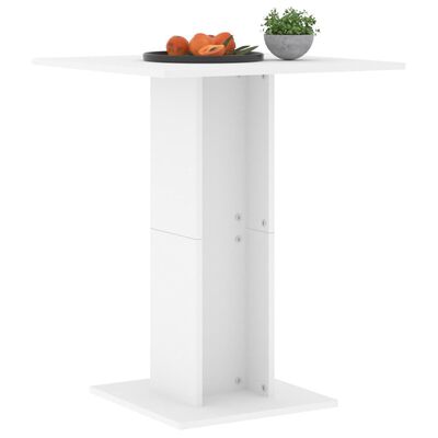 vidaXL Bistro stolek bílý 60 x 60 x 75 cm dřevotříska