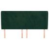 vidaXL Čelo postele typu u&scaron;&aacute;k tmavě zelen&aacute; 163x23x118/128 cm samet