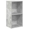 vidaXL Knihovna 2 police betonově &scaron;ed&aacute; 40 x 30 x 76,5 cm dřevotř&iacute;ska