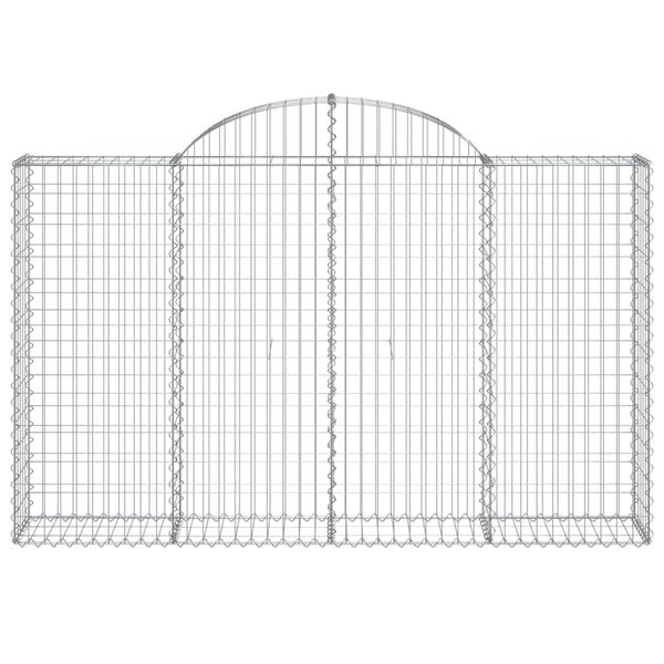 vidaXL Klenuté gabionové koše 18ks 200x30x120/140cm pozinkované železo