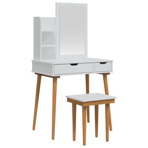 vidaXL Sada toaletn&iacute;ho stolu FAUSKE 4 ks B&iacute;l&aacute; 76 x 50 x 143 cm