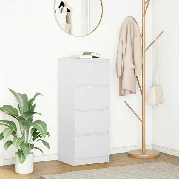 vidaXL Př&iacute;born&iacute;k b&iacute;l&yacute; 37,5x35x99 cm kompozitn&iacute; dřevo