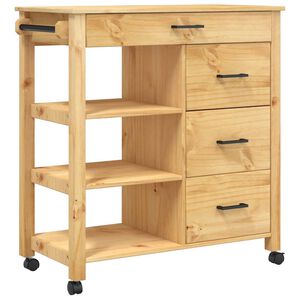 vidaXL Kuchyňsk&yacute; voz&iacute;k MONZA 84 x 40 x 88,5 cm masivn&iacute; borov&eacute; dřevo