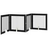 vidaXL Skl&aacute;dac&iacute; ps&iacute; br&aacute;na se stojany 4 pcs Čern&yacute; dub 401 cm
