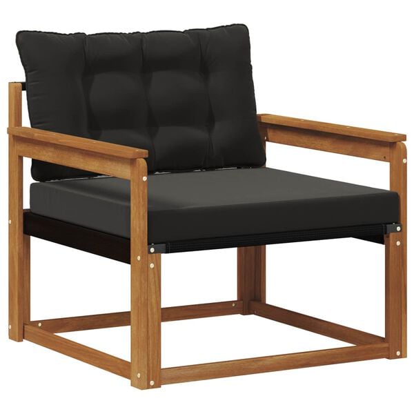 vidaXL Venkovn&iacute; pohovkov&aacute; souprava Masivn&iacute; ak&aacute;ciov&eacute; dřevo a Textilene