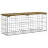 vidaXL Zahradn&iacute; lavice gabionov&yacute; design 103x31,5x42 cm borov&eacute; dřevo